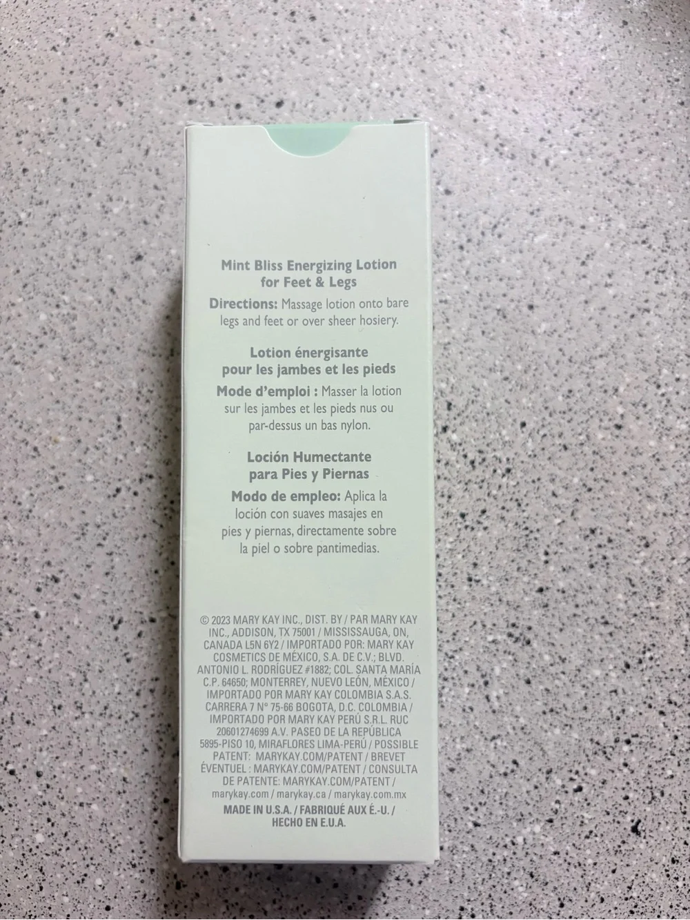 Mary Kay Mint Bliss Energizing Lotion in Pale Mint